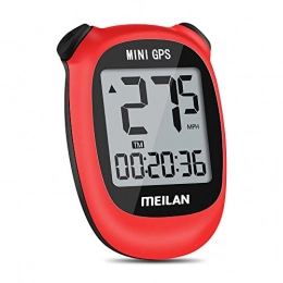 Meilan Computer per ciclismo MEILAN M3 Ciclocomputer Wireless MTB Contachilometri Bici GPS Tachimetro Biciclette Senza Fili Mini Computer da Bicicletta IPX5 Impermeabile Ciclocomputer con Schermo LCD Adatto per Ciclismo (Rosso)