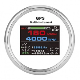 needlid Accessori needlid Contachilometri GPS, contachilometri Multifunzione 10 in 1, Display a Colori TFT Impermeabile per Yacht