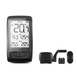 Sanji Accessori Sanji Bike contachilometri, LCD Bike Computer 2.5in con Wireless, Impermeabile e funzioni Luminose, Supporta la connessione Bluetooth con Batteria Ricaricabile per Outdoor Equitazione