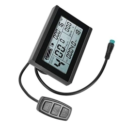 Sdfafrreg Misuratore di visualizzazione della Bicicletta, misuratore di visualizzazione della Bicicletta in plastica Funzione Password KT-LCD3 Mutifuctional Comodo Durevole per Accessori per