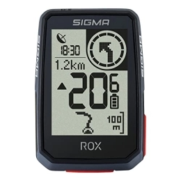 Sigma Sport Computer per ciclismo SIGMA SPORT ROX 2.0 Nero Top Mount Set| Ciclocomputer senza fili con navigatore GPS e OVERCLAMP| Navigatore GPS outdoor per un’esperienza indimenticabile