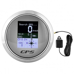 Yctze Accessori Tachimetro, Yctze 85mm Tachimetro GPS Auto Barca Ingegnere Indicatori Digitali Impermeabili Inossidabili per Navi Yacht Camion Veicoli Commerciali Macchine Edili(quadrante bianco) per gps tachometer b