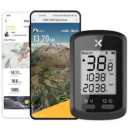 XOSS Computer per ciclismo XOSS G Ciclocomputer GPS Cycling Computer Wireless Bike Tachimetro Contachilometri Tracker Ciclismo Impermeabile Road Bike MTB Bicicletta Bluetooth (G)