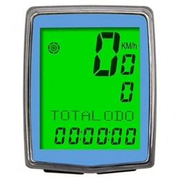 ZDAMN Computer per ciclismo ZDAMN Contachilometri Bicicletta Orologio da 12 / 24 Ore con cablata / Wireless Bike Computer for entusiasmo in Bicicletta Odometro (Colore : Blu, Size : One Size)