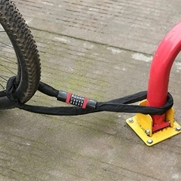 AYKONG Accessori AYKONG Serratura antifurto portatile per bici con serratura per bicicletta Catena di blocco a 5 cifre Password Sicurezza antifurto (colore: rosso)