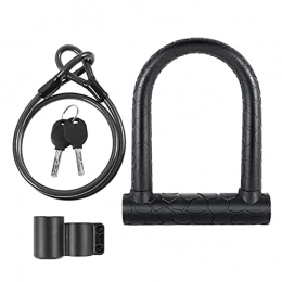 Aznever Lucchetti per bici Aznever Bike U Lock, Heavy Duty Bike Lock Set di serratura di sicurezza bicicletta U Lock con chiavi & Loop cavo per biciclette, moto, moto positivo