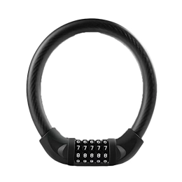 AZPINGPAN Accessori AZPINGPAN Lucchetto per bicicletta ultraleggero e portatile da 47 cm, cilindro per serrature in lega di zinco, password digitale reimpostabile a 5 cifre antifurto, mini accessori per il montaggio di m