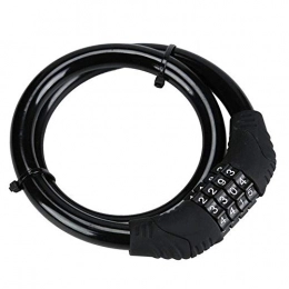 Berhgjjsds Lucchetti per bici Berhgjjsds Serratura di Combinazione Portatile, Anti-Theft Bike Lock, in Bicicletta Blocco di Sicurezza (Color : Black)