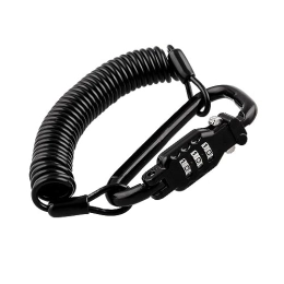 KoehLy Accessori bicicletta, Decorazione, protezione Cavi di chiusura del casco motociclistico Cablesleek Black Holard Combination Blocking Dispositivo Carabiner protegge la moto, la bicicletta Accessori per biciclette