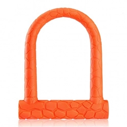 JZUKU Lucchetti per bici Bike Blocks A Forma Di U Serratura Della Bicicletta Aperto Del Doppio Blocco Della Batteria Del Veicolo Elettrico Antifurto Blocco Autostrada Mountain Bike Bicycle Lock Cavaliere ( Color : Orange )