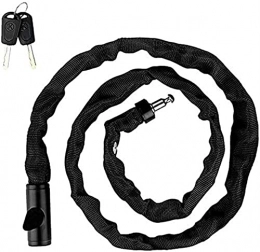 SONG Accessori Bike Pieghevole Serratura, Serratura a Catena per Biciclette Anti-furto in Acciaio per Moto Elettrico Mountain Bike (Color : Black, Size : 1.2m)