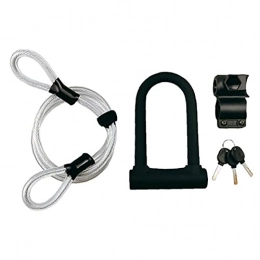 Liadance Accessori Bike U Serratura Con Strong Cavo Heavy Duty Bicicletta U Blocco a Perno Alle Intemperie Lock Set, Gomma Della Bici Lock Per Bici Bici Della Strada Della Bici Di Montagna Elettrica Pieghevole Bici