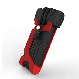 BIKEULTIMATE Accessori BIKERISK Lega Ciclismo Pieghevole Lock Road della Bici di Montagna della Bicicletta della Serratura antifurto Accessori Ciclismo Sicurezza Forte Blocco per Moto, Rosso