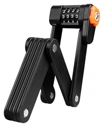 CQH Accessori Blocco Bici, Blocco per Biciclette in Lega d'Acciaio, Blocco Pieghevole, immobilizzatore per Biciclette, Motocicli, Bicicletta Elettrica (Color : Black)