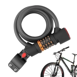 Fulenyi Accessori Blocco password bicicletta | Serratura ad avvolgimento automatico antifurto per cavo password, Accessori Antifurto Ricaricabili per Mountain Bike, Bici da Strada, Biciclette Elettriche, Scooter Fulenyi