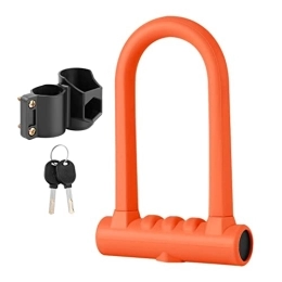 Blocco U | Lucchetti per bici in silicone Heavy Duty antifurto,Ebike Lock Grillo in acciaio con 2 chiavi in ​​rame resistente agli attacchi di taglio e leva Jildouf