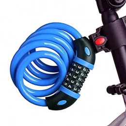 TAOMIAO Accessori Cavo Di Bloccaggio Della Bici, Serratura Del Cavo Della Bici Di Isolamento Della Combinazione Di Alta Sicurezza A 5 Cifre Di Sicurezza, Serratura Del Cavo Della Bicicletta Per L'esterno, 4 Piedi, Blu