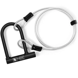 CQSYCQ Accessori CQSYCQ Bicicletta U Lock Road Bike Wheel Lock Antifurto Moto Scooter Ciclismo Lock Accessori bici (Colore: Nero, Dimensioni: 180 * 130mm)