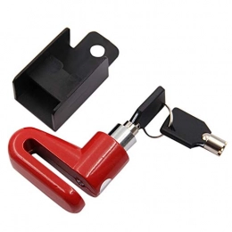 WAYYQX Accessori D-lock con chiavi Bicicletta Antifurto Freni A Disco Serratura Di Rotella Del Motorino Di Blocco A Forma Di U Impermeabile Security Furto Heavy Duty Moto Biciclette Serrature U-Lock ( Color : Red )