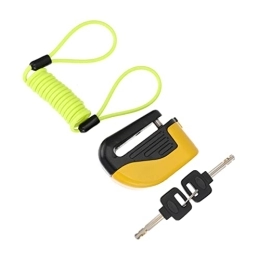 DOITOOL Lucchetti per bici DOITOOL 1 Set Car Lock Scooter Eléctrico Motocicleta Para Niños Cable Bike Lock Heavy Duty Bike Lock Heavy Duty Lucchetto Blocco Freno A Disco Lucchetto Bici Giallo Con Chiave Blocco