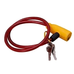 DYTWXG Accessori DYTWXG Catena antifurto per Bicicletta Cavo di Sicurezza per Biciclette Cavo in Acciaio con 2 Chiavi Lucchetto per Bicicletta (Color : Red)