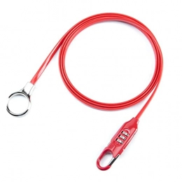 ELAULA Accessori ELAULA Bike Lock Sicurezza Antifurto Password Lock Bike Serrature Antifurto Universale Bicicletta Serratura Password Cavo Acciaio Mountain Code Casco Moto (Colore: Rosso)