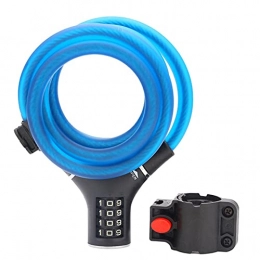 ELAULA Accessori ELAULA Bike Lock Sicurezza Antifurto Password Lock Bike Serrature Sicurezza Bicicletta Acciaio E Cuoio Cavo di Blocco Ciclismo Nero Codice Password Combinazione Accessori