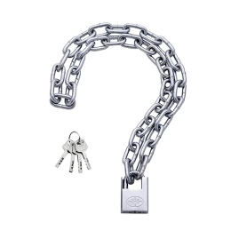 EVANEM Accessori EVANEM Heavy Duty Bike Lock Heavy Duty Chain Padlock Mountain Bike Lock Security Lock Bicycle Lock Chain Lock Anti- Chain Lock Silver Open The Chain Bike Lock