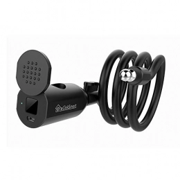 Frobukio Accessori Frobukio - Lucchetto antifurto per bicicletta, impermeabile, IP66 Smart Keyless Security Lock con ricarica USB, avviso batteria scarica, lucchetto intelligente per bicicletta moto elettrica (nero)