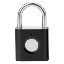 Fupei Accessori Fupei Lucchetto Intelligente per armadietto, Lucchetto per Impronte digitali Smart Lock USB, Lucchetto antifurto per Scuola per Zaino, armadietto per Bagagli, Palestra, Sport, Bici(Nero)