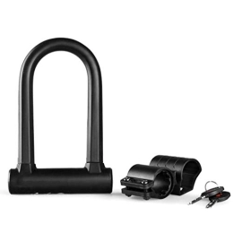 Generic Accessori Gate Bike U Lock, Forte Blocco di Sicurezza antigrippaggio per Moto da Mountain Bike, Include 2 Chiavi, Staffa di Montaggio di Sicurezza