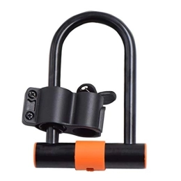 Generic Lucchetti per bici Gate Bike U Lock, Forte Blocco di Sicurezza antigrippaggio per Moto da Mountain Bike, Include 2 Chiavi, Staffa di Montaggio e Cavo di Sicurezza in Acciaio