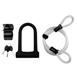 Gcroet Accessori Gcroet Bibella Blocco Biciclette Blocco per Biciclette, Serratura per Biciclette combinata, Blocco per Cavo Ciclismo Bicicletta U Lock Security D SCARKLE Blocco Bici con Cavo in Acciaio