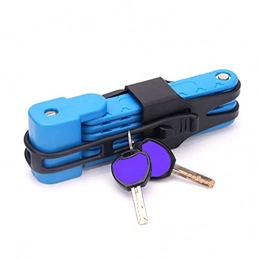 GZZG Accessori GZZG Bike Block Impermeabile Anti-Theft Durevole Biciclette for Biciclette in Bicicletta Blocchi Pieghevoli Accessori da Ciclismo con 2 Tasti (Color : Blue)