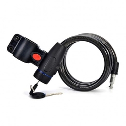 Hadristrasek Accessori Hadristrasek Lucchetto per Bicicletta Blocco Biciclette Black Black Bike Block Anti- Theft Coil Cable Block Blocco di Sicurezza Bike Mountain Bike Catena Lucchetto