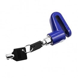 Hadristrasek Accessori Hadristrasek Lucchetto per Bicicletta Blocco del Freno a Disco Bike Mountain Bike Elettrico Bike Moto Brake Brake Anti- Lost Metal Block, Black-Black Catena Lucchetto (Color : Blue)