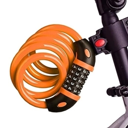Hbao Lucchetti per bici Hbao Bicicletta serratura cinque cifre Password per bici da strada Bar Wire Ring Accessori Diy Antifurto Equitazione Attrezzature (Colore: Arancione, Dimensioni: 120cm)