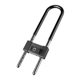 HUANGXING - Bike U Lock, IP65 Waterproof U Bicycle Lock Bluetooth Fingerprint Padlock for Road Bike Mountain Bike Electric Motorcycle Scooter