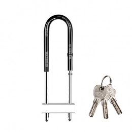 JJH Lucchetti per bici JJH Acciaio Inossidabile U Lock, Metallo antifurto Sicuro Lucchetto ad U for Home Store Negozio della Bici della Bicicletta Ufficio Scolastico Palestra Porta (Color : Regular / 3 Keys)