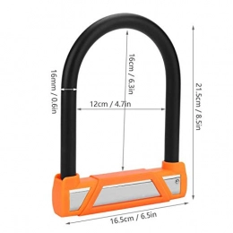 JLDSFPP Lucchetti per bici JLDSFPP Steel Safety Bike U Lock per Mtb Road Bike Lock per Bicicletta Antifurto Heavy Duty Lock Set Sicurezza Bike Cycling U-Lock   Orange