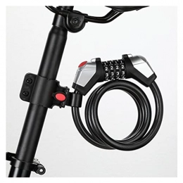 JustSports Lucchetti per bici JustSports Lucchetti per Catena da Ciclismo Portachiavi da Ciclismo Luminescenza Cifrata Combinata con Password a 4 Cifre Blocco Antifurto Sblocco con Una Chiave Accessori per Biciclette