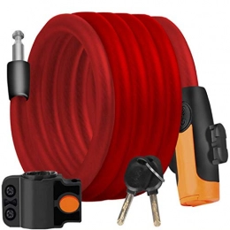 JZUKU Accessori JZUKU Bike Blocks Serratura della Bicicletta Mountain Bike Antifurto Blocco Bold Cavo d'Acciaio Biciclette Blocco for Equitazione Attrezzature (Color : Red)