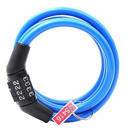 KEDUODUO Accessori KEDUODUO Password a 4 cifre Biciclette Blocco Blocco Blocco Bicicletta Mountain Bicycle Portatile Blocco Cavo Acciaio Serratura in Acciaio Serratura per Biciclette Ricambi per Biciclette, 100cm Blue