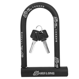 Kuuleyn Accessori Kuuleyn Lucchetto a Forma di U per Bicicletta, Lucchetto di Sicurezza per Biciclette Pieghevoli in Acciaio Resistente con 2 Chiavi Lucchetto antiruggine per Bici con Combinazione (310 -Nero, )