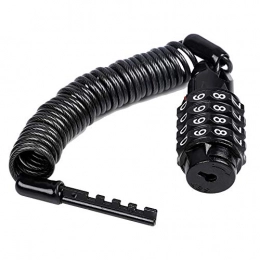 LDNCV Lucchetti per bici LDNCV Lucchetto per Bicicletta Antifurto Lock 4 cifre Password Blocco Bici per Scooter Moto CiclismoBlocco Cavo Bici Portatile, Nero