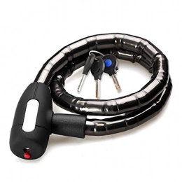 LDNCV Accessori LDNCV Lucchetto per Bicicletta Lucchetto per Cavo Bici 0, 85 m Antifurto Impermeabile per Bicicletta con 3 Chiavi Accessori per Ciclismo, Nero