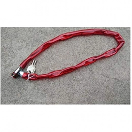 Gangkun Accessori Lucchetto a catena, lucchetto per bicicletta, lucchetto per vetro a catena, lucchetto per batteria, lucchetto per mountain bike a catena-Rosso 88 cm