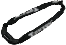 SXDHOCDZ Accessori Lucchetto a catena per mountain bike Lucchetto a combinazione a 5 cifre Lucchetto durevole in metallo(Color:Black;Size:90cm)