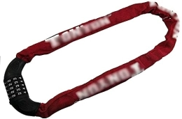 SINRIN Accessori Lucchetto a catena per mountain bike Lucchetto a combinazione a 5 cifre Lucchetto durevole in metallo(Color:Red;Size:90cm)