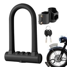 Storaffy Accessori Lucchetto a U per bici | Lucchetti per bici in silicone Heavy Duty antifurto, Slot per chiave a serpentina con grillo in acciaio per lucchetto per bici resistente con staffa di montaggio per 2 Storaffy